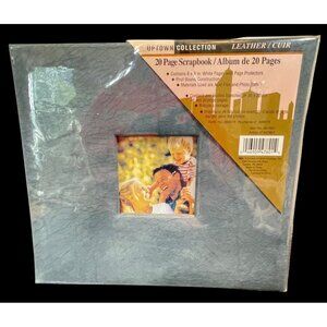 20 Page Uptown Collection Leather Scrapbook Album With Acid-Free 8x8 Pages & Pho
